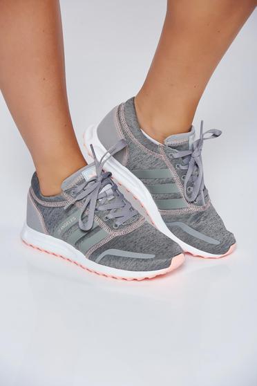 Szürke Adidas originals habtalpú sport cipő hétköznapi fűzővel köthető meg