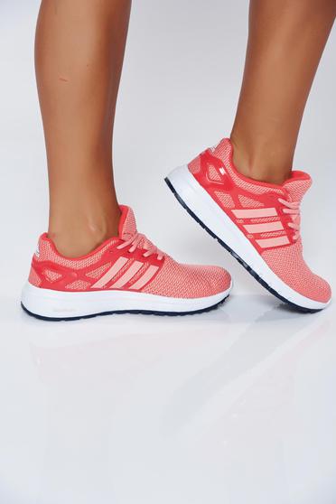 Narancs Adidas hétköznapi lapos talpú sport cipő függőleges csíkok