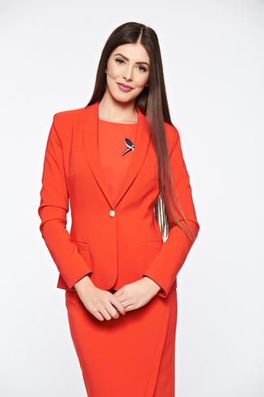 Piros LaDonna szűkített blézer belső béléssel