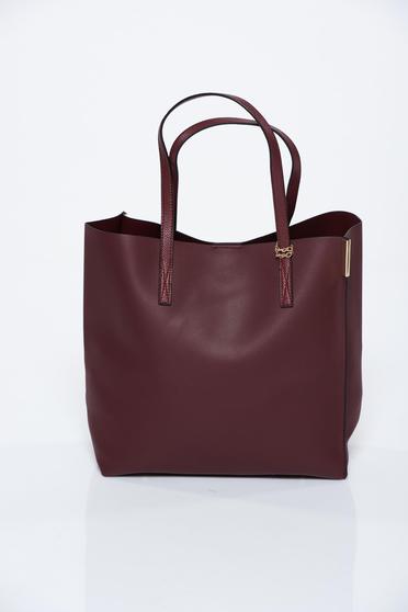 Burgundy táska casual műbőr