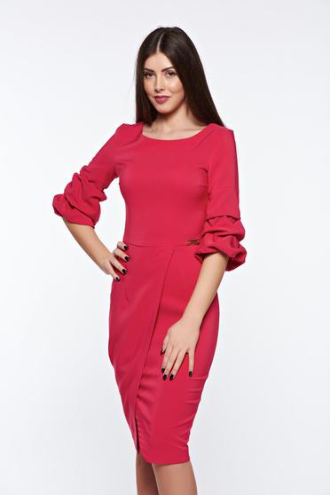 Pink LaDonna elegáns ceruza ruha enyhén elasztikus szövet átfedéses