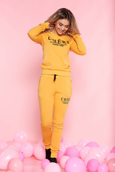 Mustar SunShine casual szett enyhén elasztikus pamut zsebek hosszú ujjak